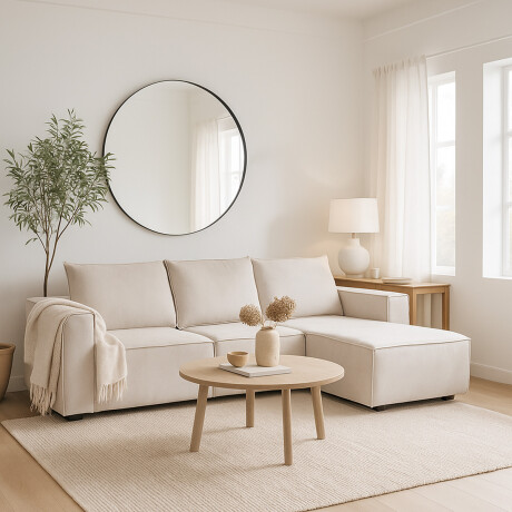 Rinconera Urban - Tela Microfibra - Chaise derecho 12073 (Greige)