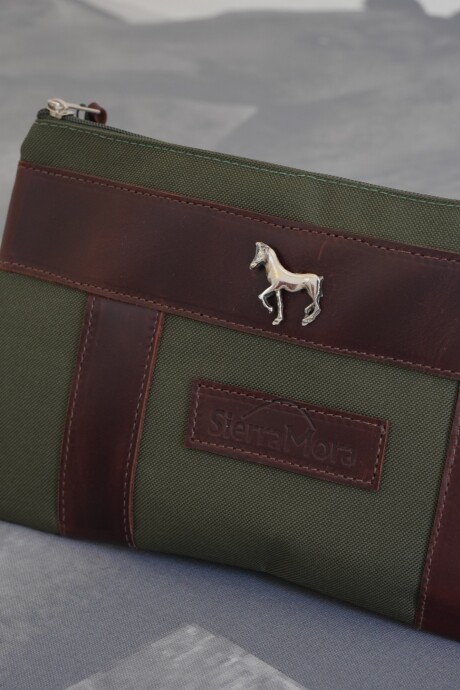 Sobre Cartuchera Mustang Chocolate / Verde Seco