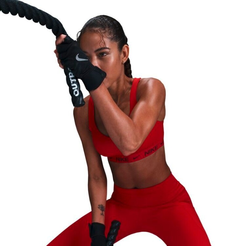 Top Nike Indy High-Support de Mujer Rojo