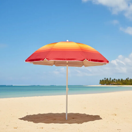 Sombrilla Playa Fashion MOR 1,80 M FPS 70 Protección UV Rojo/amarillo