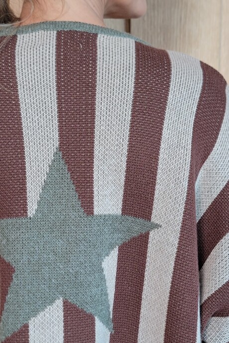 Buzo Universo Raya Chocolate y safari