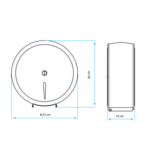 Dispensador Jumbo De Papel Higienico De Acero Inoxidable Satinado 000