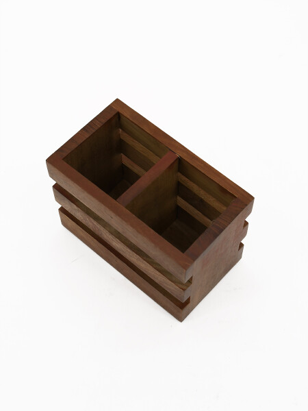 CUBIERTERO DE MADERA MARRON