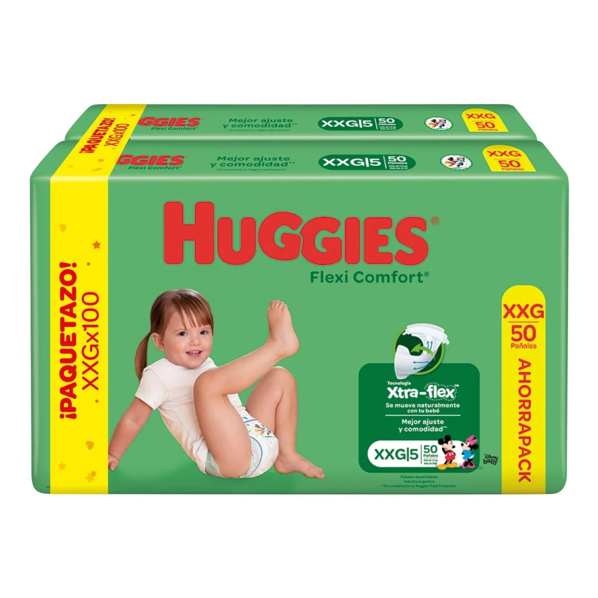 Pañales Huggies Flexi Comfort Xxg X 96 
