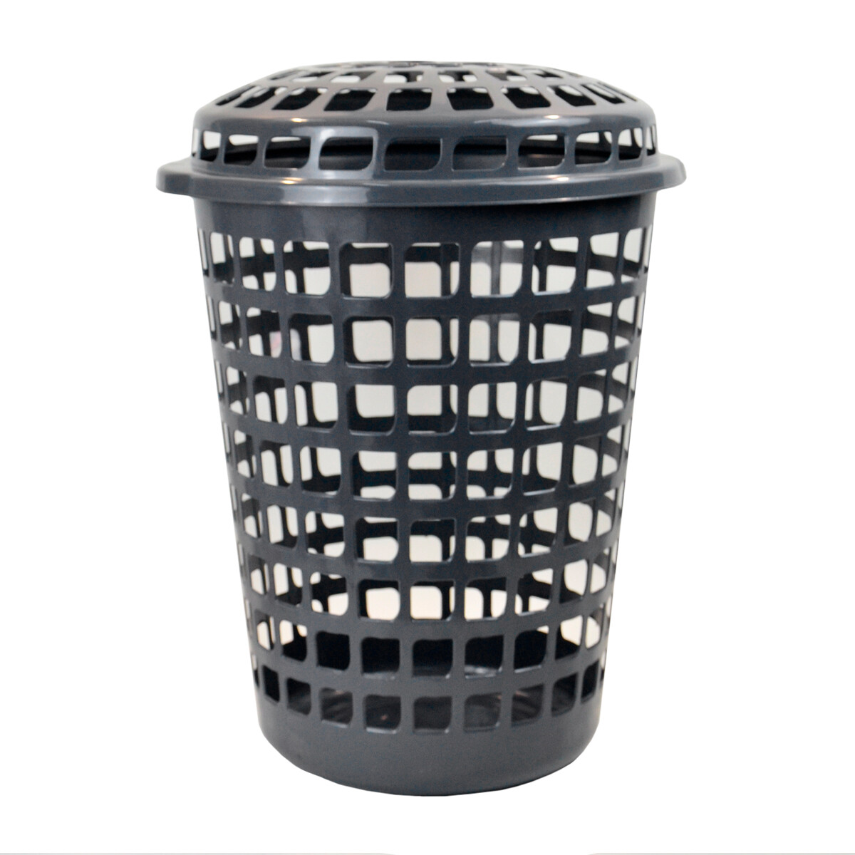 Cesto redondo para ropa con tapa 30 lts - GRIS 