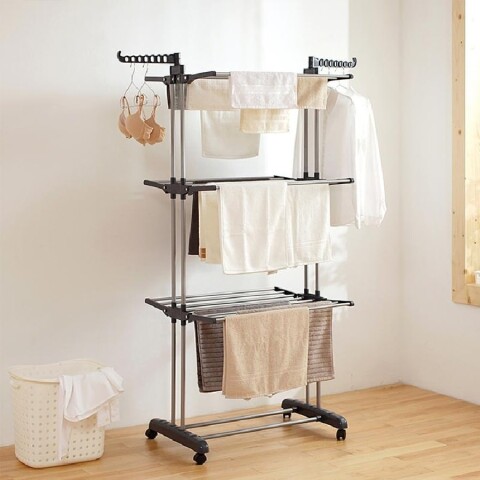 Tendedero Vertical Plegable para Colgar Ropa 3 Niveles Tendedero Vertical Plegable para Colgar Ropa 3 Niveles