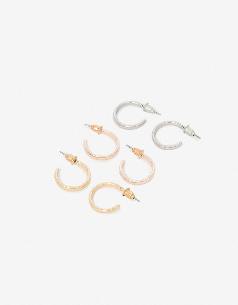 Aros Argollas Set Special Price Set De Argollas De Metal - Combinacion Multicolor