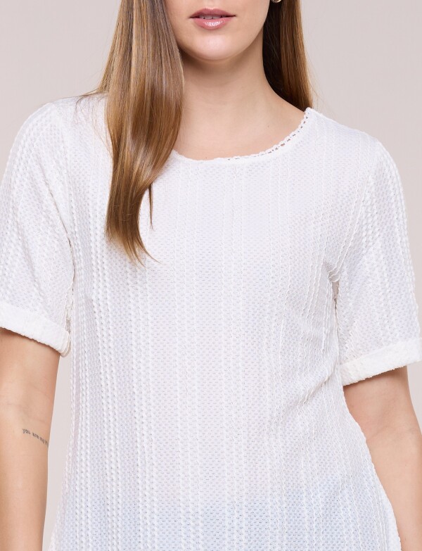 Blusa De Punto Labrado CRUDO