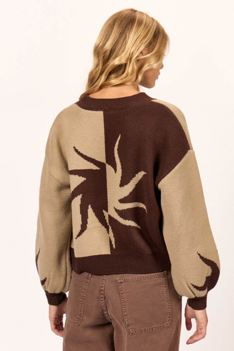 SWEATER SUN SPIN SWEATER H-marron