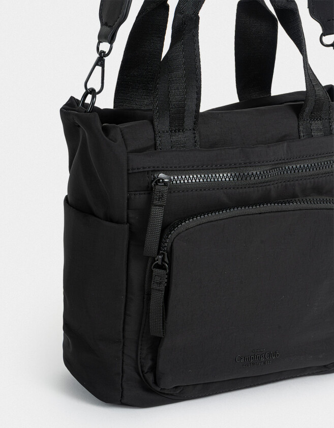 City Cartera City Puffy - Negro