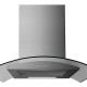 Campana Extractora 60 Cms Inox Curva Con Vidrio Campana Extractora 60 Cms Inox Curva Con Vidrio
