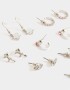Aros Sets Strass Sets De Aros - Plateado