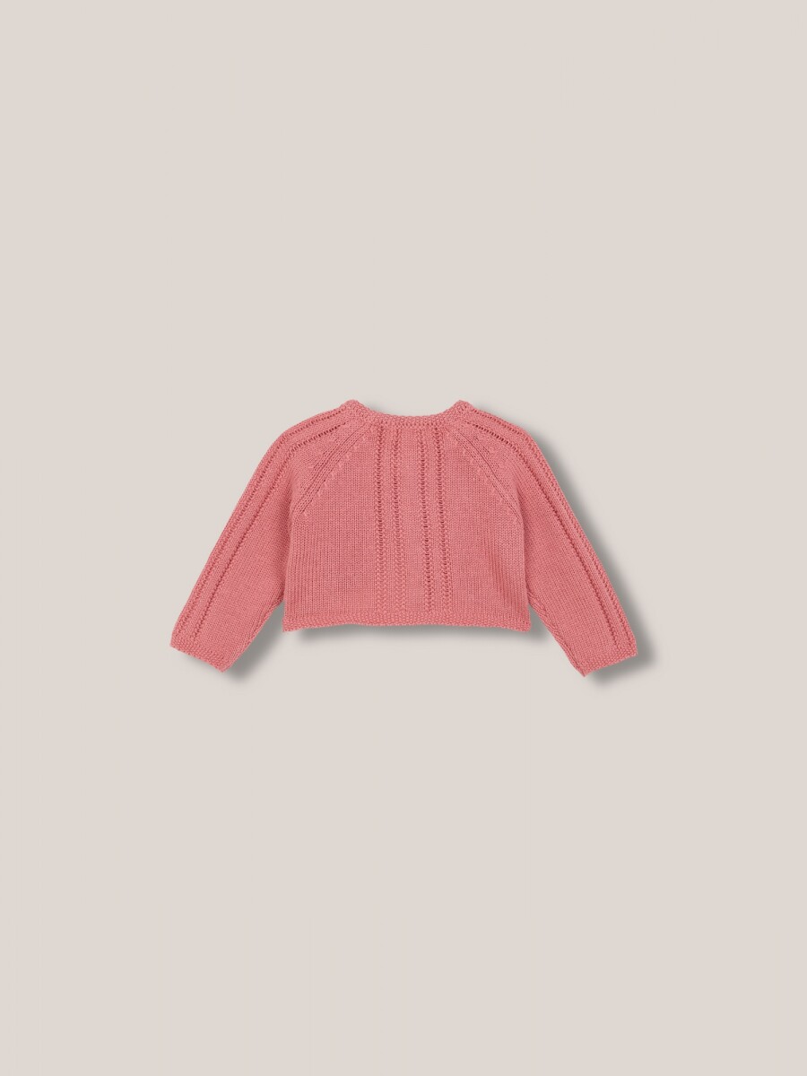 Chaqueta De Punto Rosa
