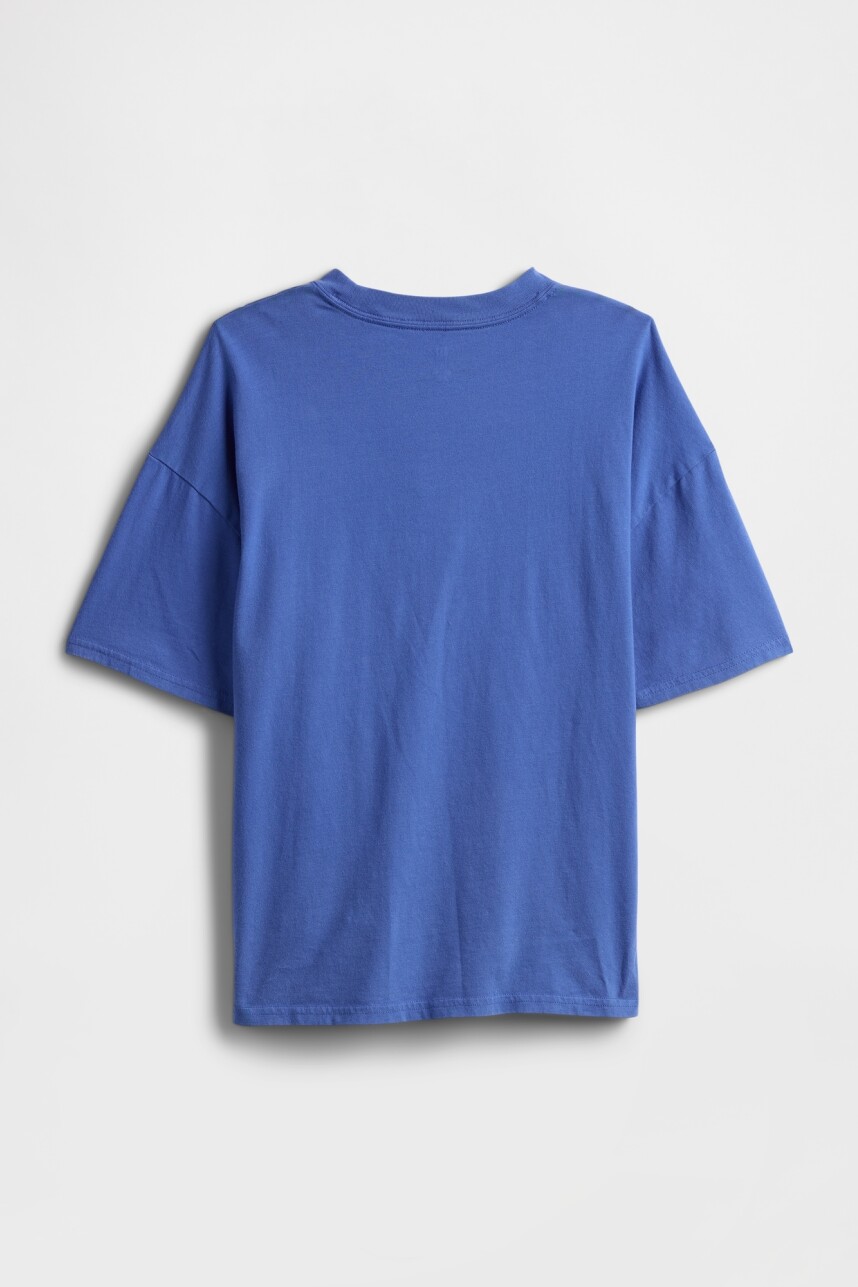 Remera Relaxed Niño Dazzling Blue V2