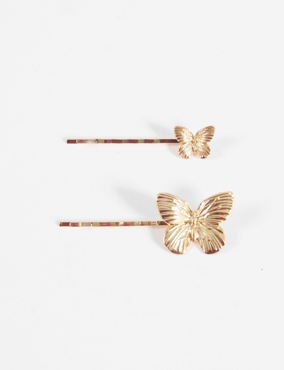 Set horquillas mariposa - dorado 
