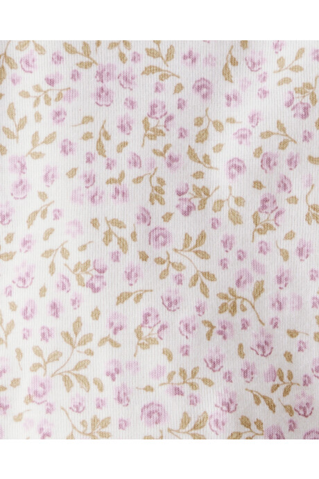 Pack dos bodies de algodón orgánico, diseño floral Sin color