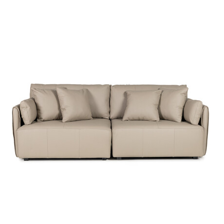 Sofa Torino - Cuero Básico - 3 cuerpos 1011 (Granizo)