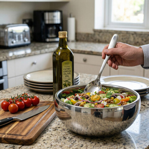 Bowl de Ensalada Acero Inoxidable Cromado 18/10 Volf - Doble Pared XL Bowl de Ensalada Acero Inoxidable Cromado 18/10 Volf - Doble Pared XL