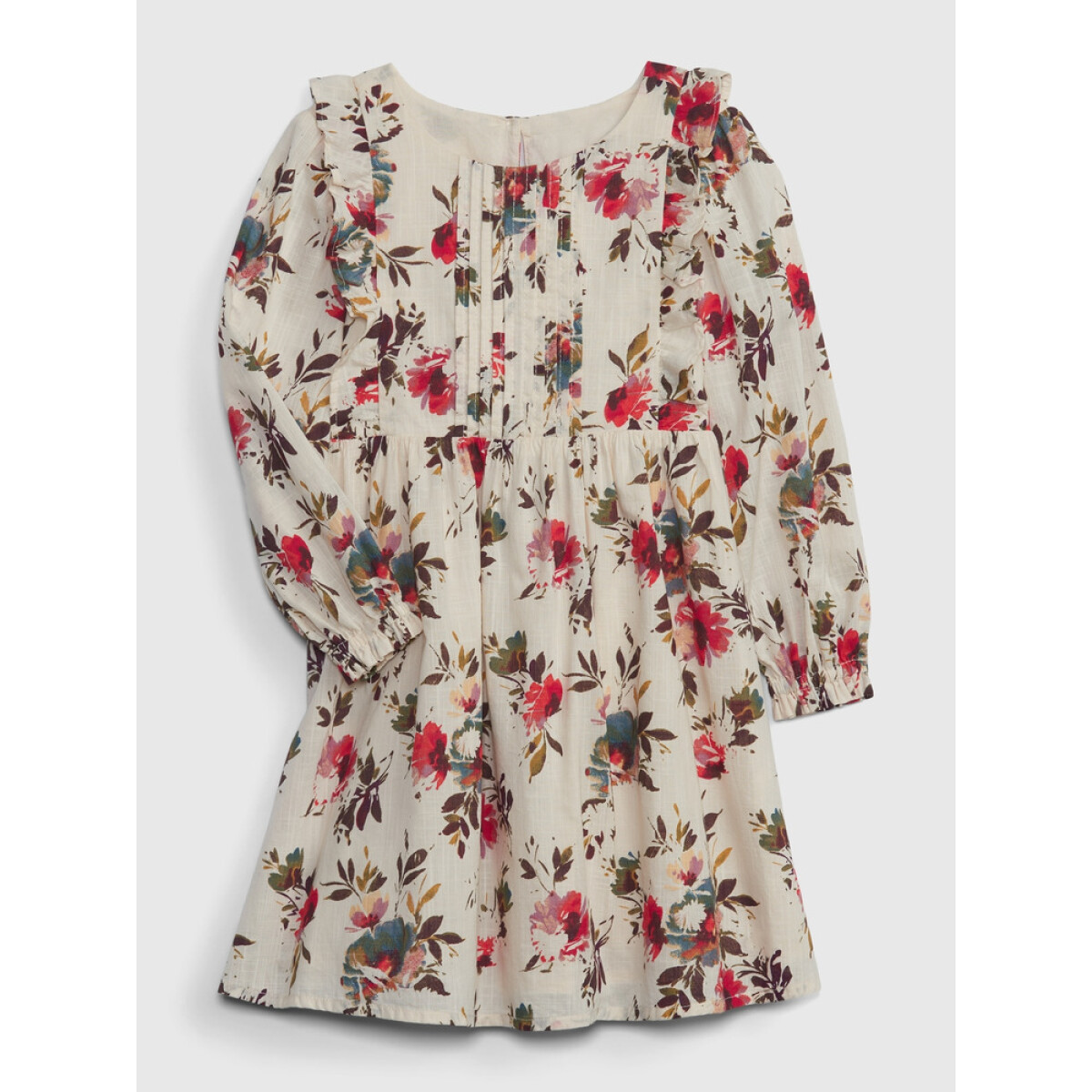 LS PINTUCK RFL DRS - SP SEPT FLORAL WHITE 