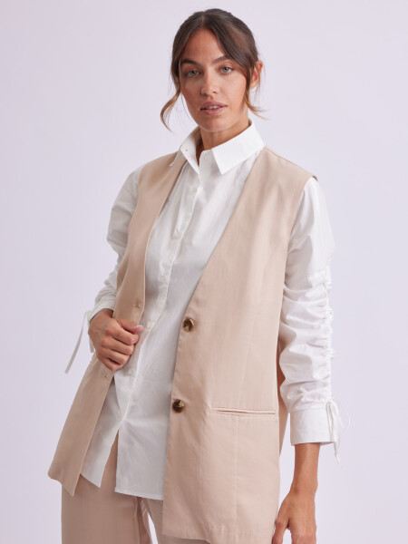 Chaleco formal Beige