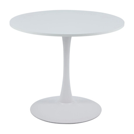 Juego de Comedor Bari Vita – Mesa Redonda con 4 Sillas Blanco y Grafito