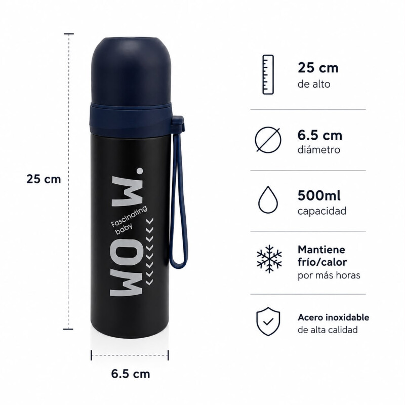 Termo en Acero Inoxidable 500ml Termo en Acero Inoxidable 500ml