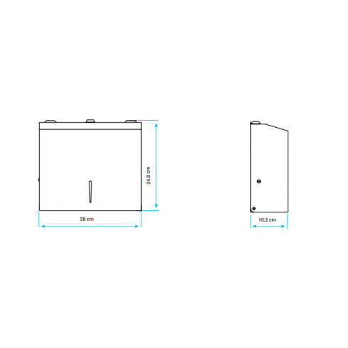 Dispensador De Toallas De Papel De Acero Inoxidable 304 Terminacion Satin 000