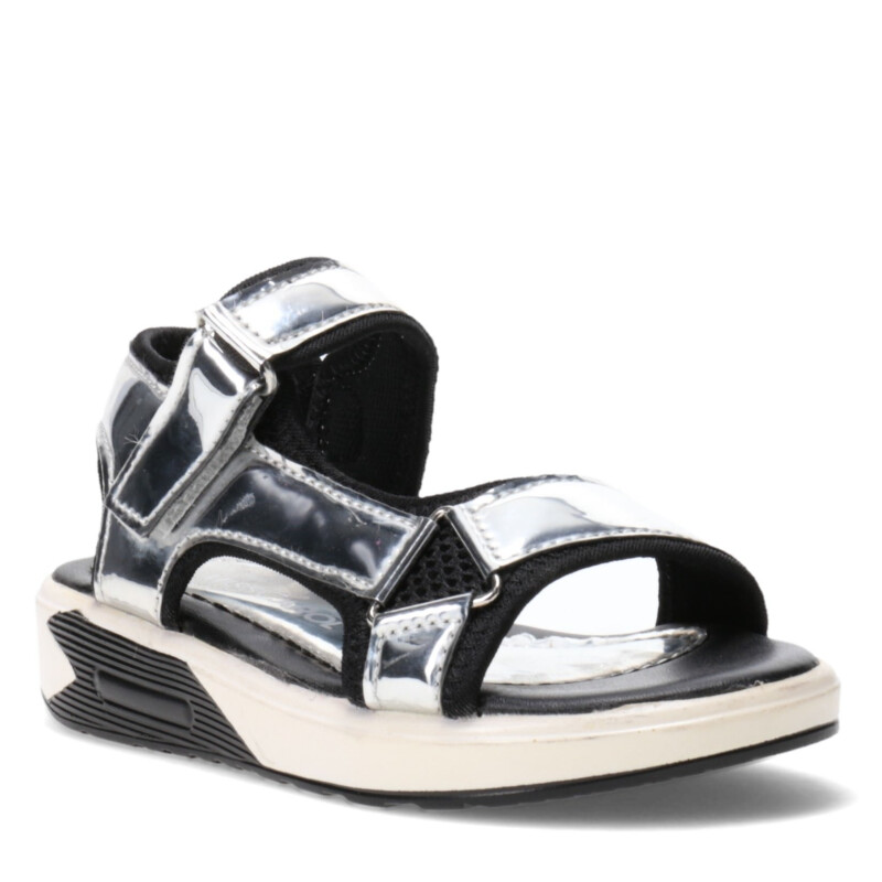 Sandalias de Niña MINI Miss Carol TUNIA deportiva de charol Plateado