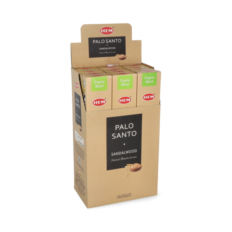 INCIENSO HEM ORGANICO CAJA X12 Palo Santo/sandalo