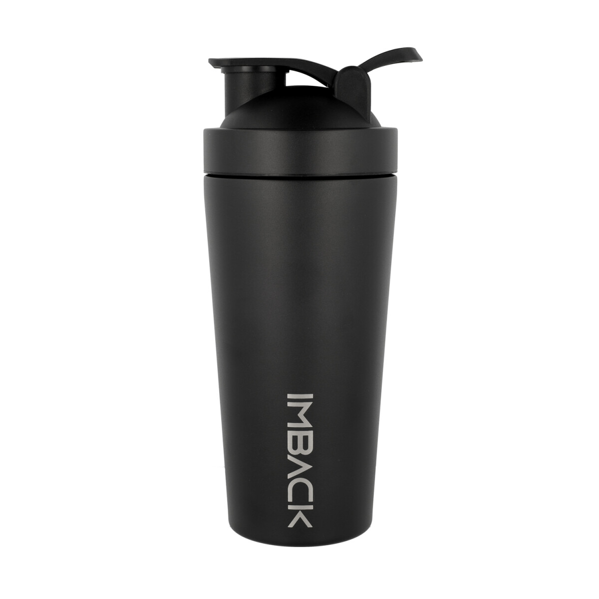 Vaso Termico Proteina Mezclador 650ml Shaker Acero Inoxidable Ss304 Batidos Con Tapa Imback Color Negro 