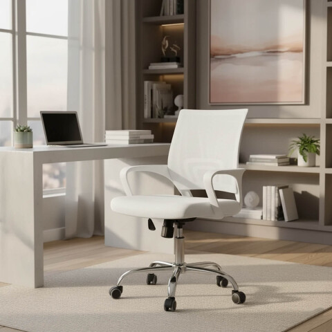 Silla de escritorio Oficina Sillon Ejecutiva Ergonomica IMBACK Color Blanco Silla de escritorio Oficina Sillon Ejecutiva Ergonomica IMBACK Color Blanco