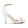 Sandalia Formal Mujer Vizzano Taco Alto Con Pulsera Blanco