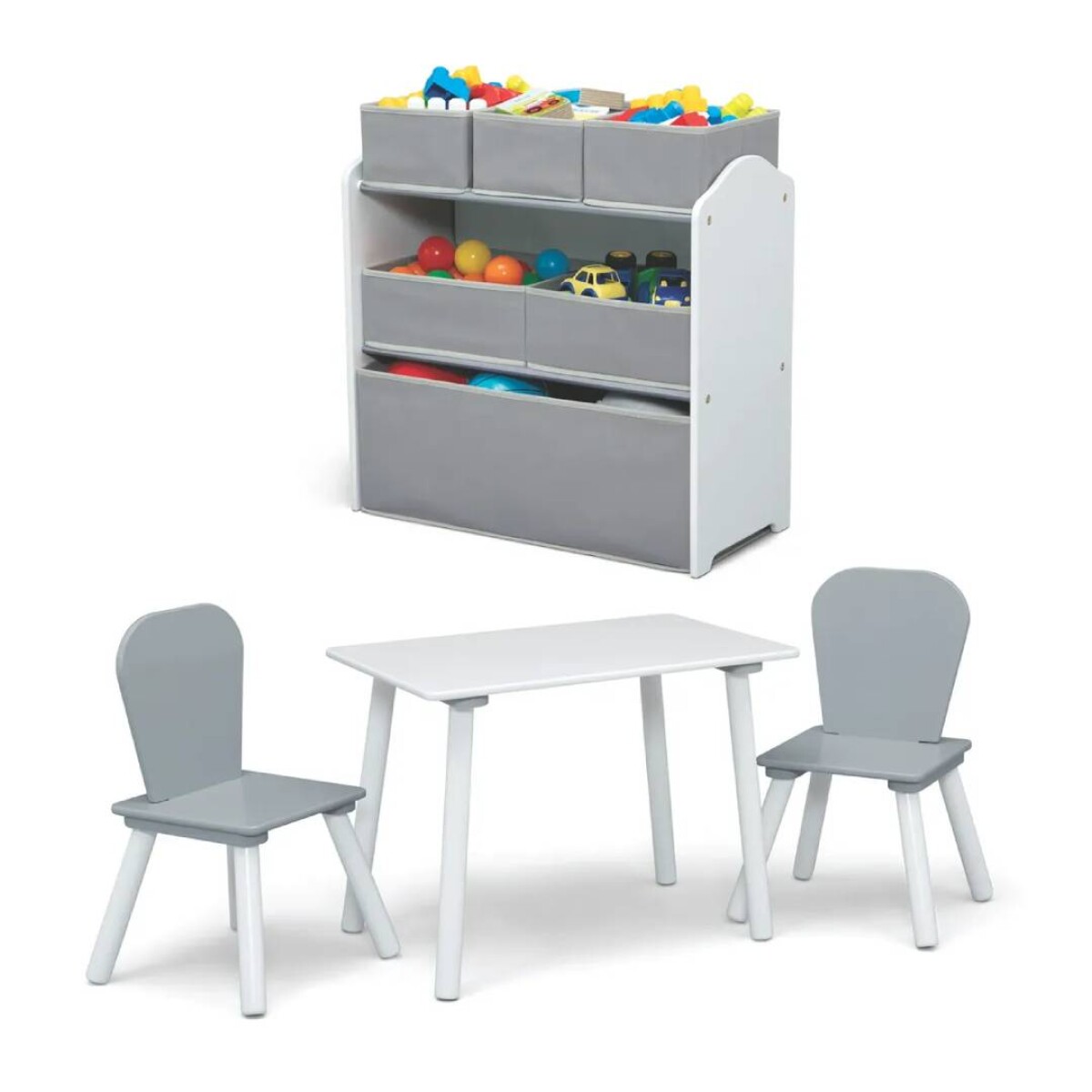 Set juego de mesa y organizador infantil - Gris 