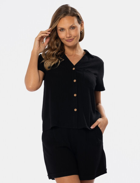 SHORT DE LINO Negro