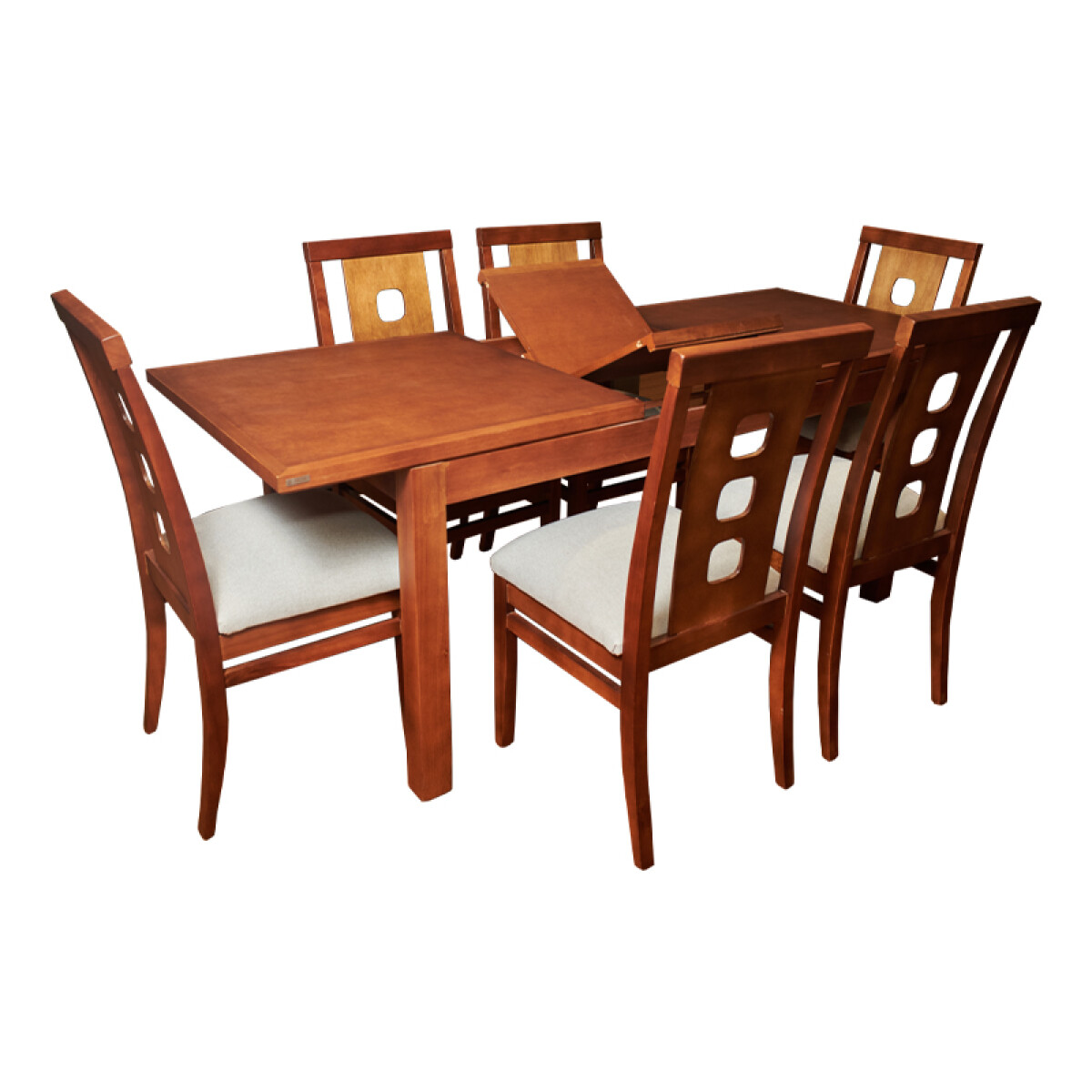 Juego de Comedor Recto Extensible Tablero 6 Sillas 