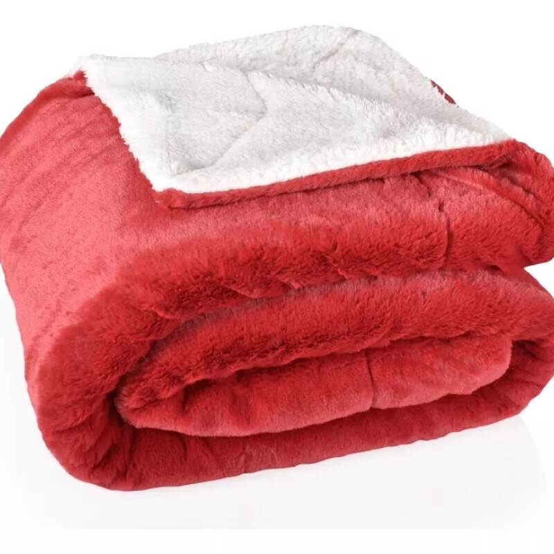 Frazada Reversible Polar Sherpa 1 Plaza 150x200 - Rojo vino Frazada Reversible Polar Sherpa 1 Plaza 150x200 - Rojo vino