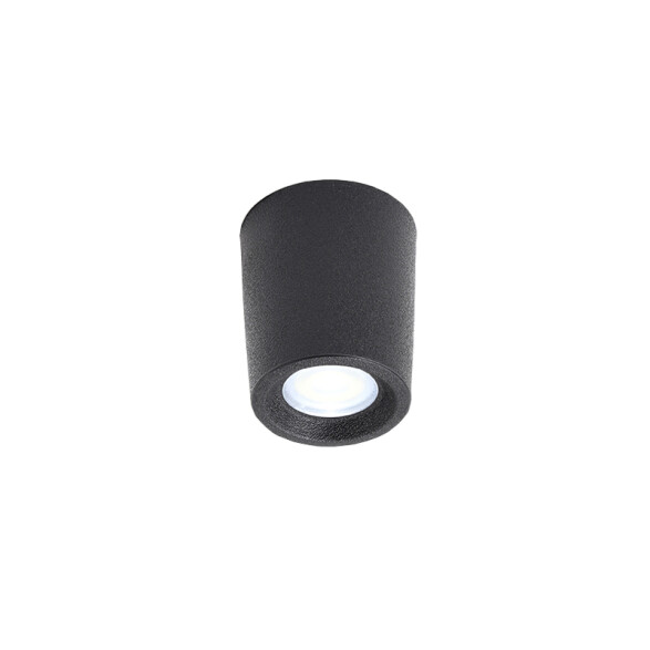 Aplique de techo Ø60mm negro 1,7W cálida IP55 LIVIA 60 FL0955