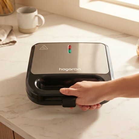 Sandwichera HOGARON 750W 2 Sándwiches Placas Antiadherentes Control Automático De Temperatura Sandwichera HOGARON 750W 2 Sándwiches Placas Antiadherentes Control Automático De Temperatura