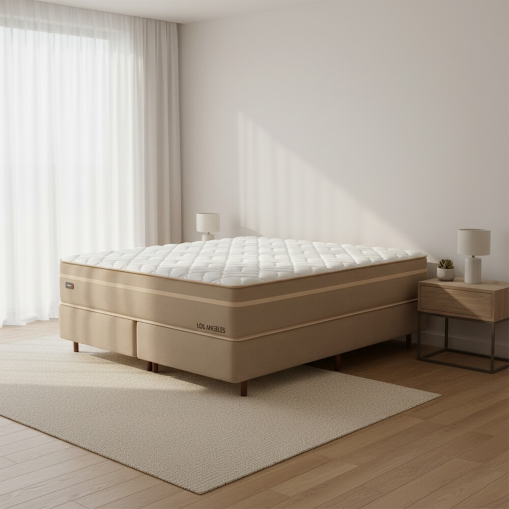 Sommier Queen Resortes MaxSpring 120 Kg - Los Angeles Sommier Queen Resortes MaxSpring 120 Kg - Los Angeles
