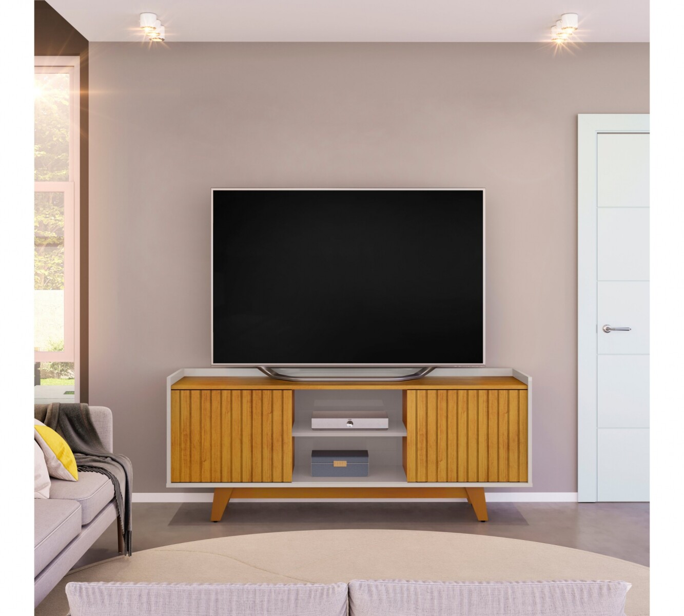 Rack para TV Flat - Marrón 