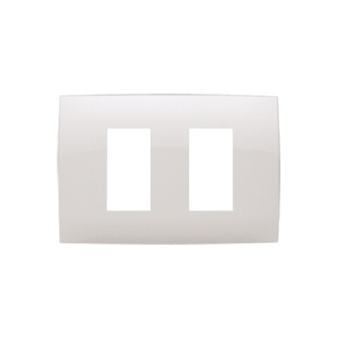 Plaqueta p/2 módulos - Presta blanco C51516