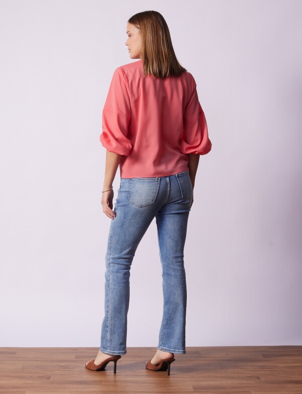 Blusa Manga Balloon CORAL
