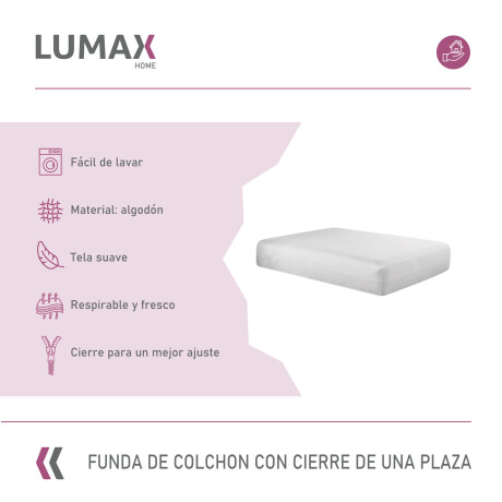 Funda de colchón con cierre 1 plaza X 20 Cm blanco