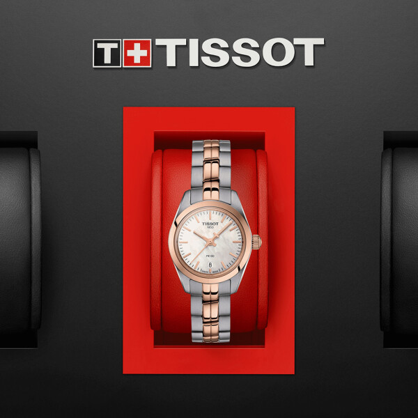Reloj Tissot PR 100 Lady Small en acero y PVD oro rosa Reloj Tissot PR 100 Lady Small en acero y PVD oro rosa