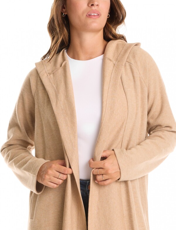 Cardigan Duster Capu BEIGE OSCURO