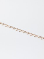 Pulsera Tobillera Con Abalorios dorado