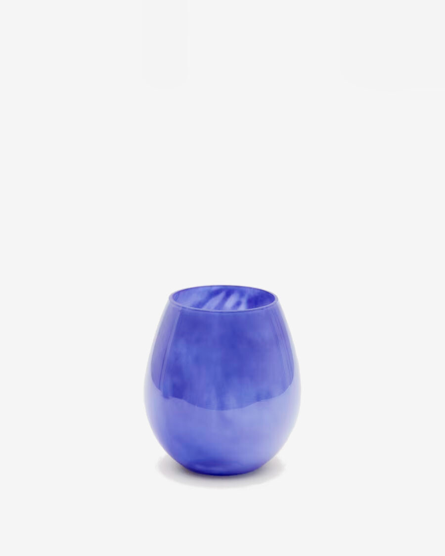 Jarrón Kelse de vidrio azul 21 cm Jarrón Kelse de vidrio azul 21 cm