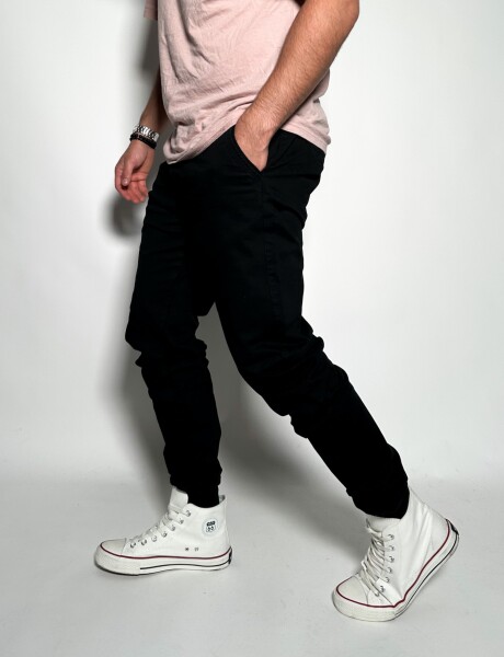 Pantalon con puño Jonas Negro