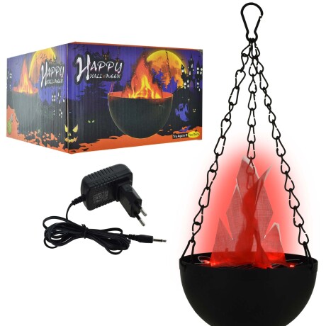 LAMPARA HALLOWEEN T/OLLA C/LLAMAS Y CADENA P/COLGAR 11X19.5CM 1352-GT1092 LAMPARA HALLOWEEN T/OLLA C/LLAMAS Y CADENA P/COLGAR 11X19.5CM 1352-GT1092