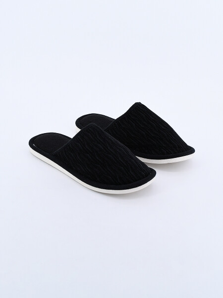 PANTUFLA STRIPE NEGRO